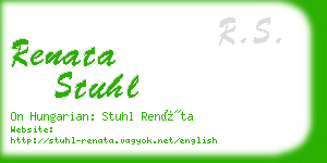 renata stuhl business card